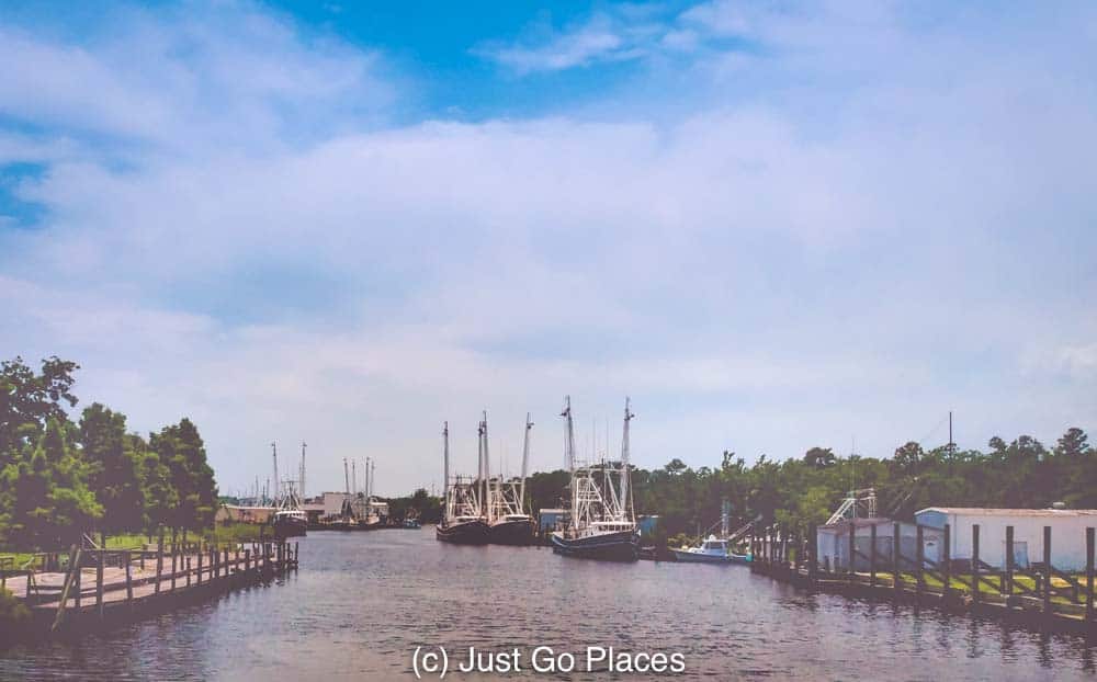Bayou Le Batre is famous for building ships and its fishing trade.