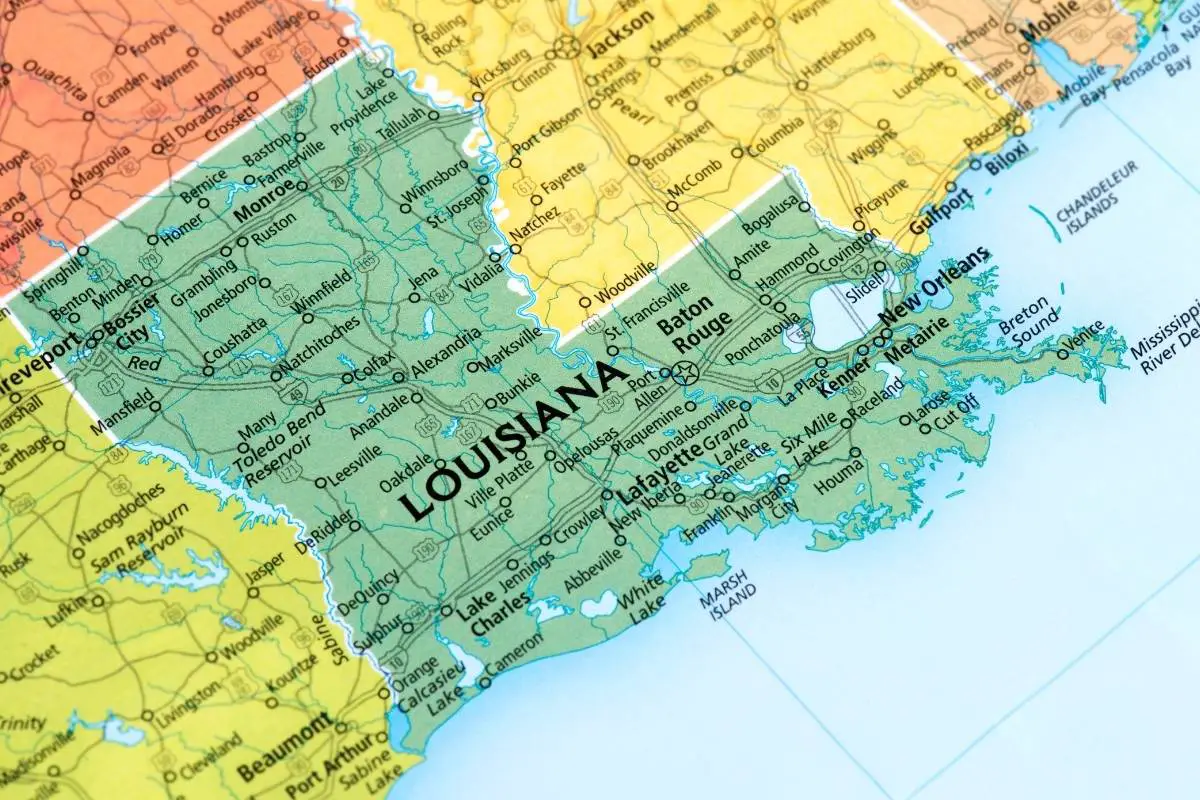 a map of Louisiana